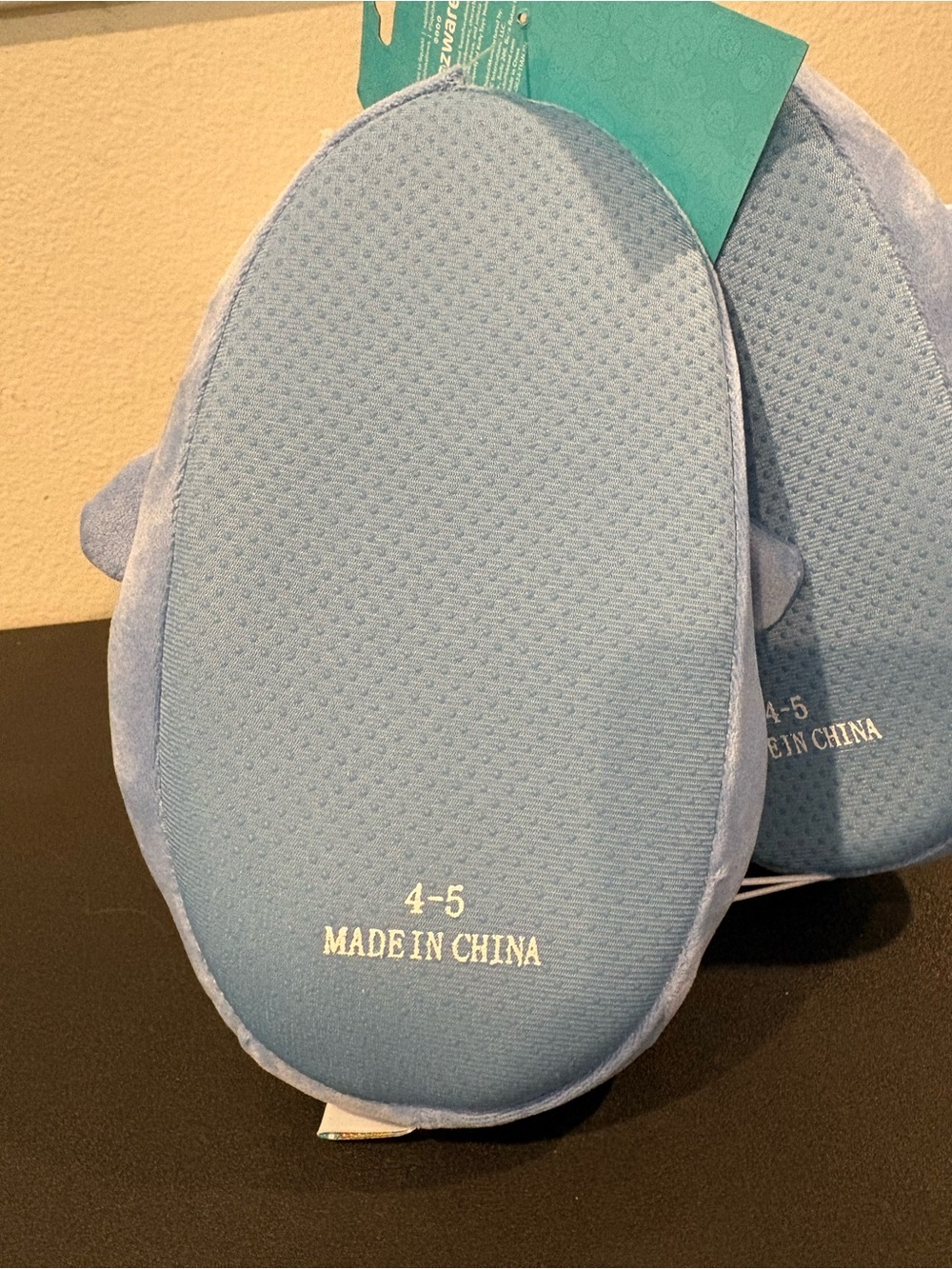 Original Squishmallow Samir the Whale Plush Slippers Kids Youth Sizes New - Picture 4 of 9